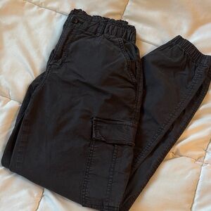 American Eagle Black Cargo Jogger Pants